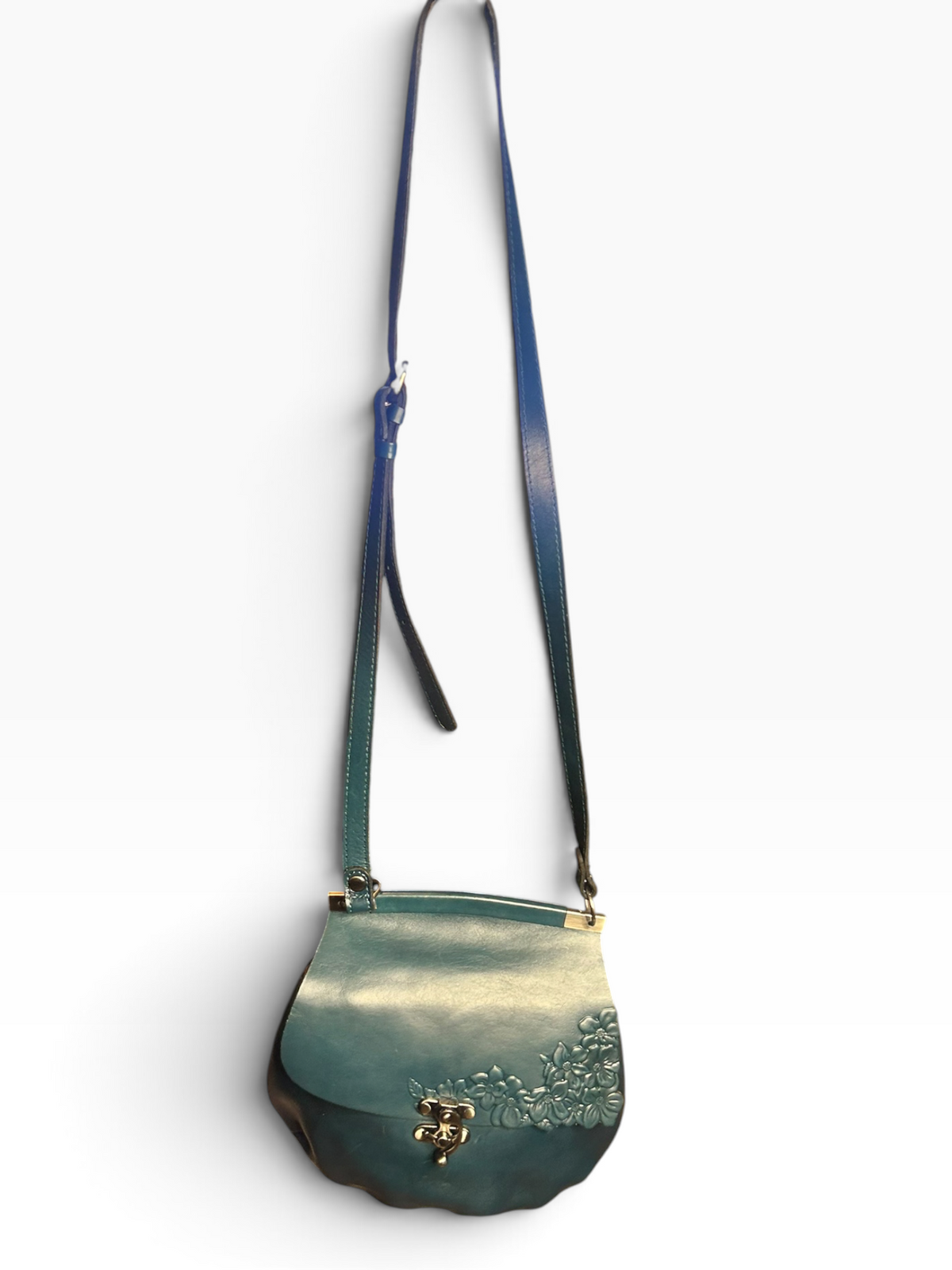 Patricia Nash Teal Leather Crossbody