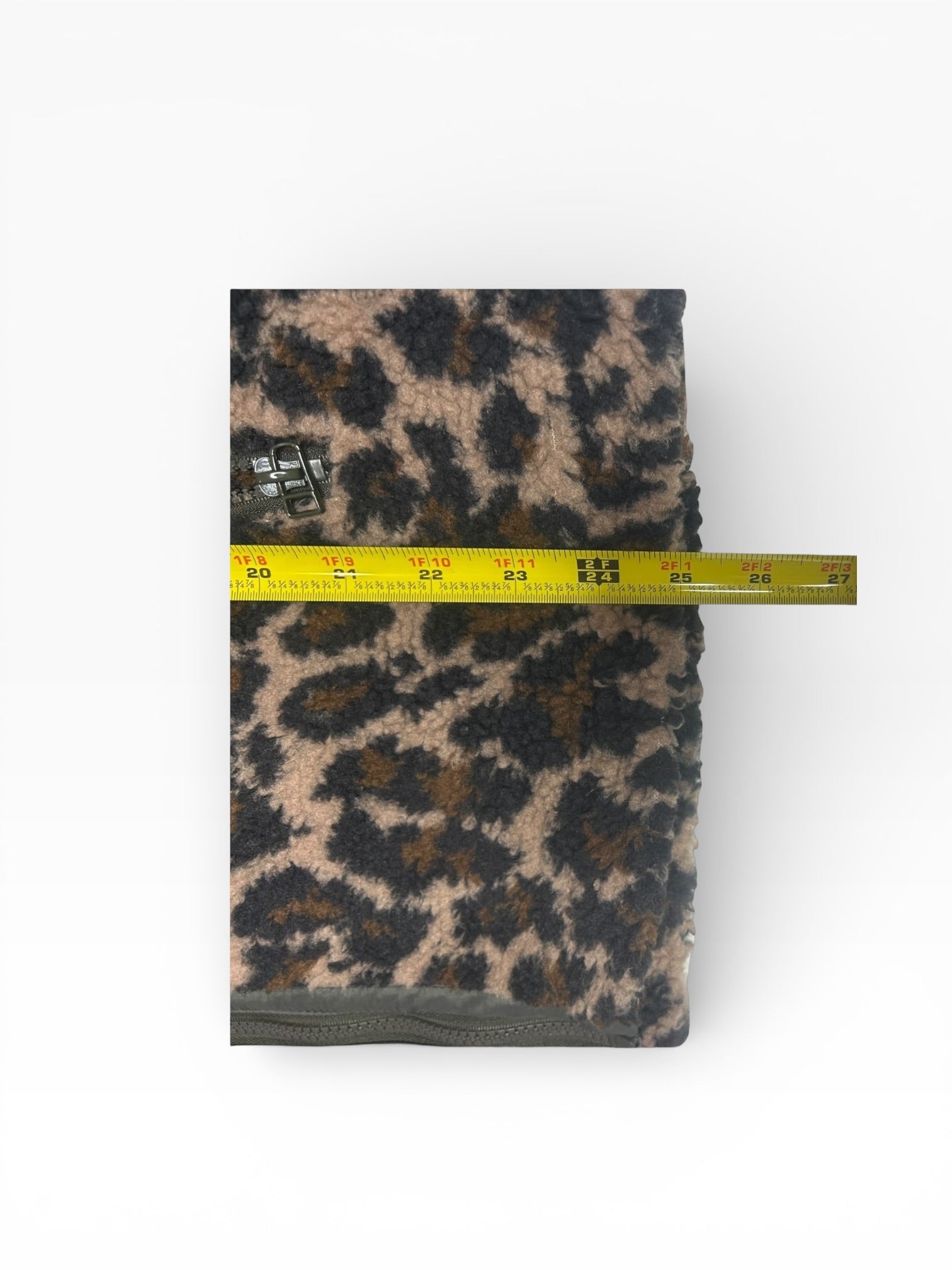 Urban Outfitters Leopard Sherpa Zip Up Jacket (M)