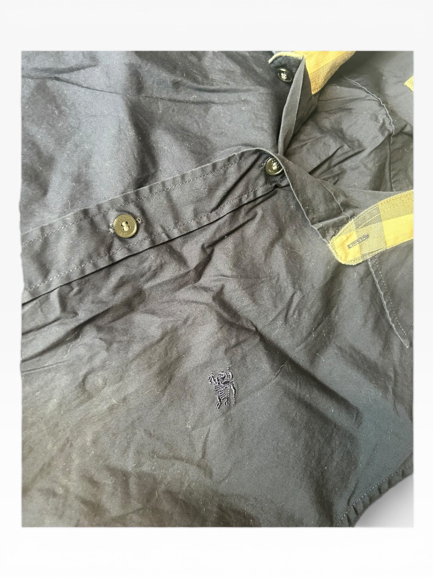 Burberry Brit Flip Cuff Navy Button Down (XL)
