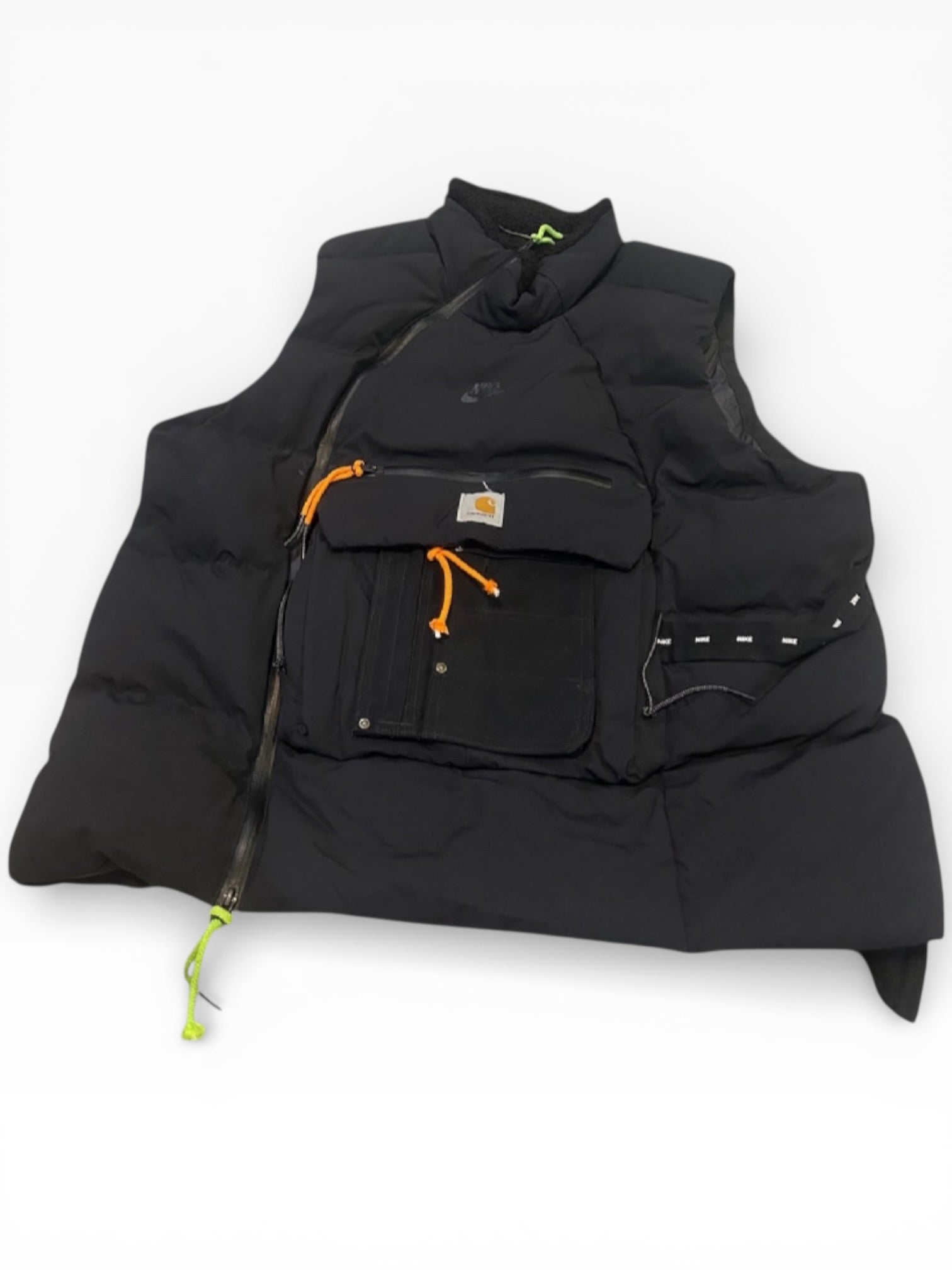 Upcycled Nike Puffer Vest W/ Carhartt Pouch (XXL)