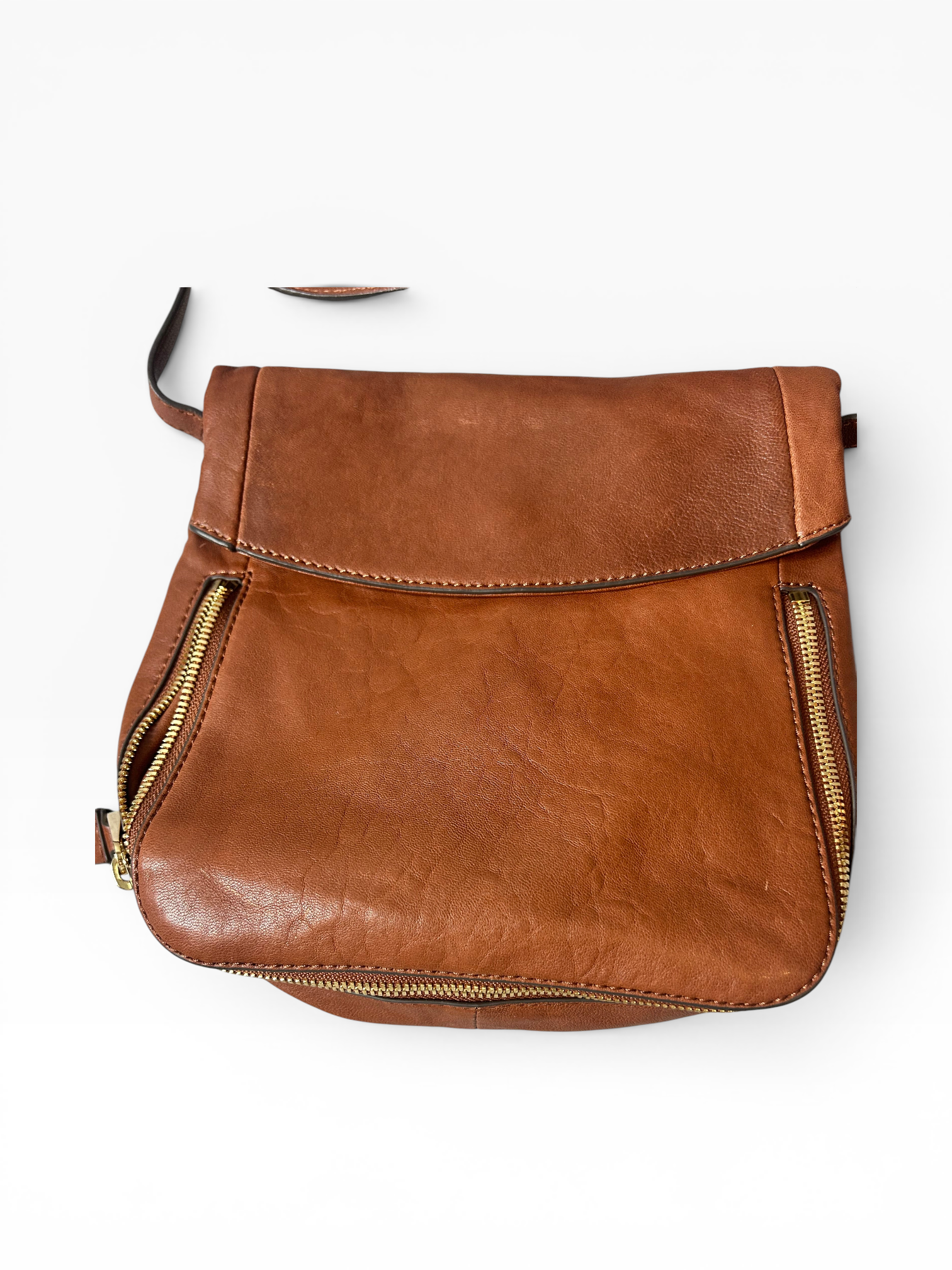 Vince Camuto Leather Crossbody with Zipper Detail