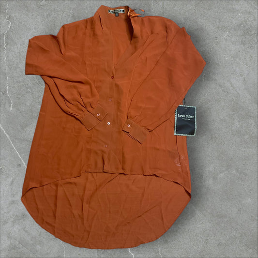 Love Stitch Rust Hi-Lo Blouse (Medium)