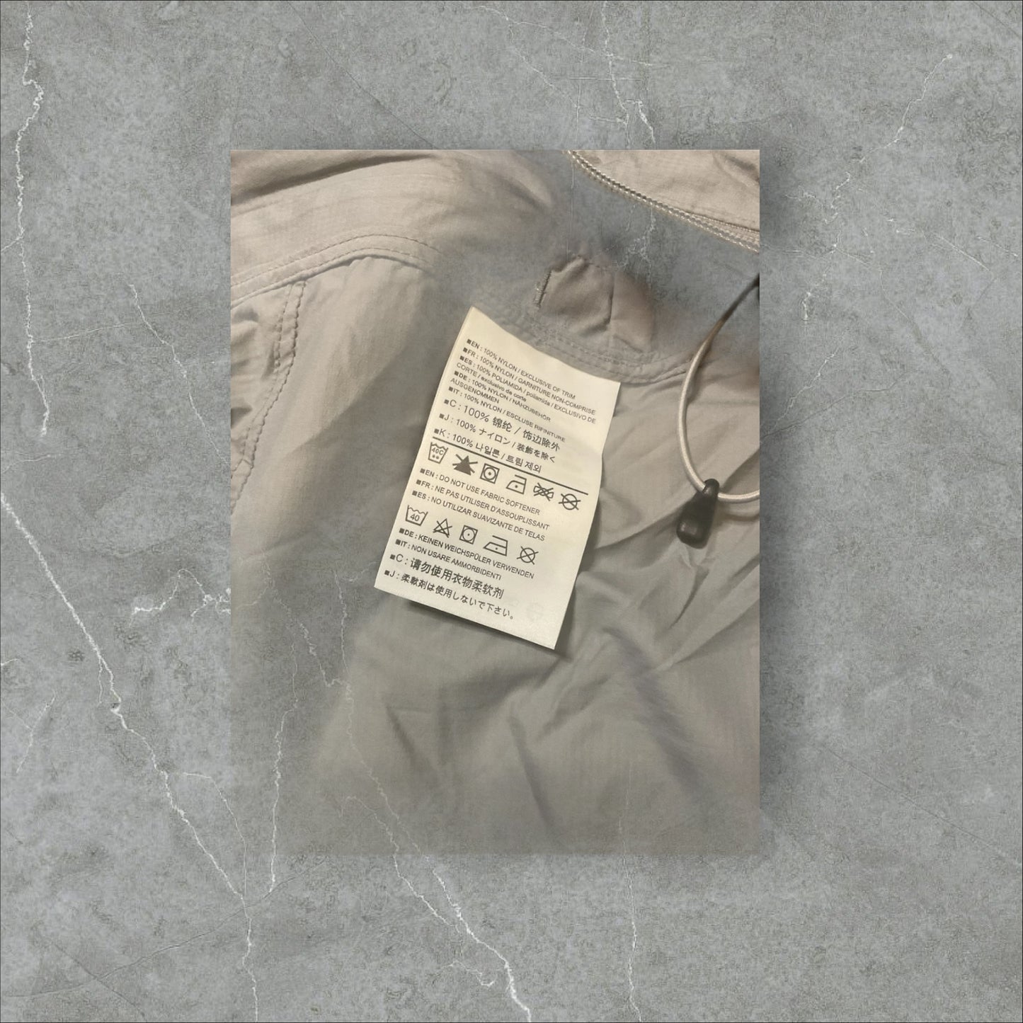 Arcteryx Grey Lightweight Packable Shell Jacket(XXL)