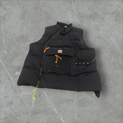 Upcycled Nike Puffer Vest W/ Carhartt Pouch (XXL)