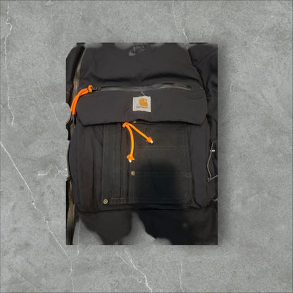 Upcycled Nike Puffer Vest W/ Carhartt Pouch (XXL)