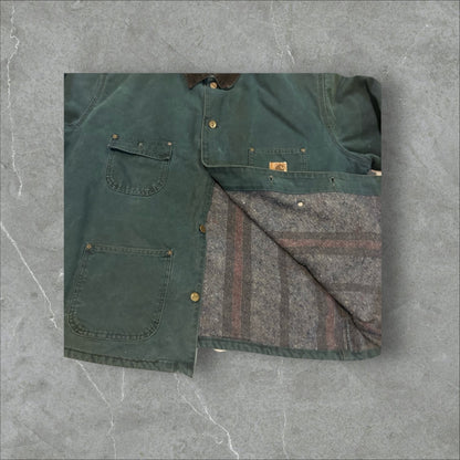 Carhartt Green Blanket Lined Chore Jacket (XXL)