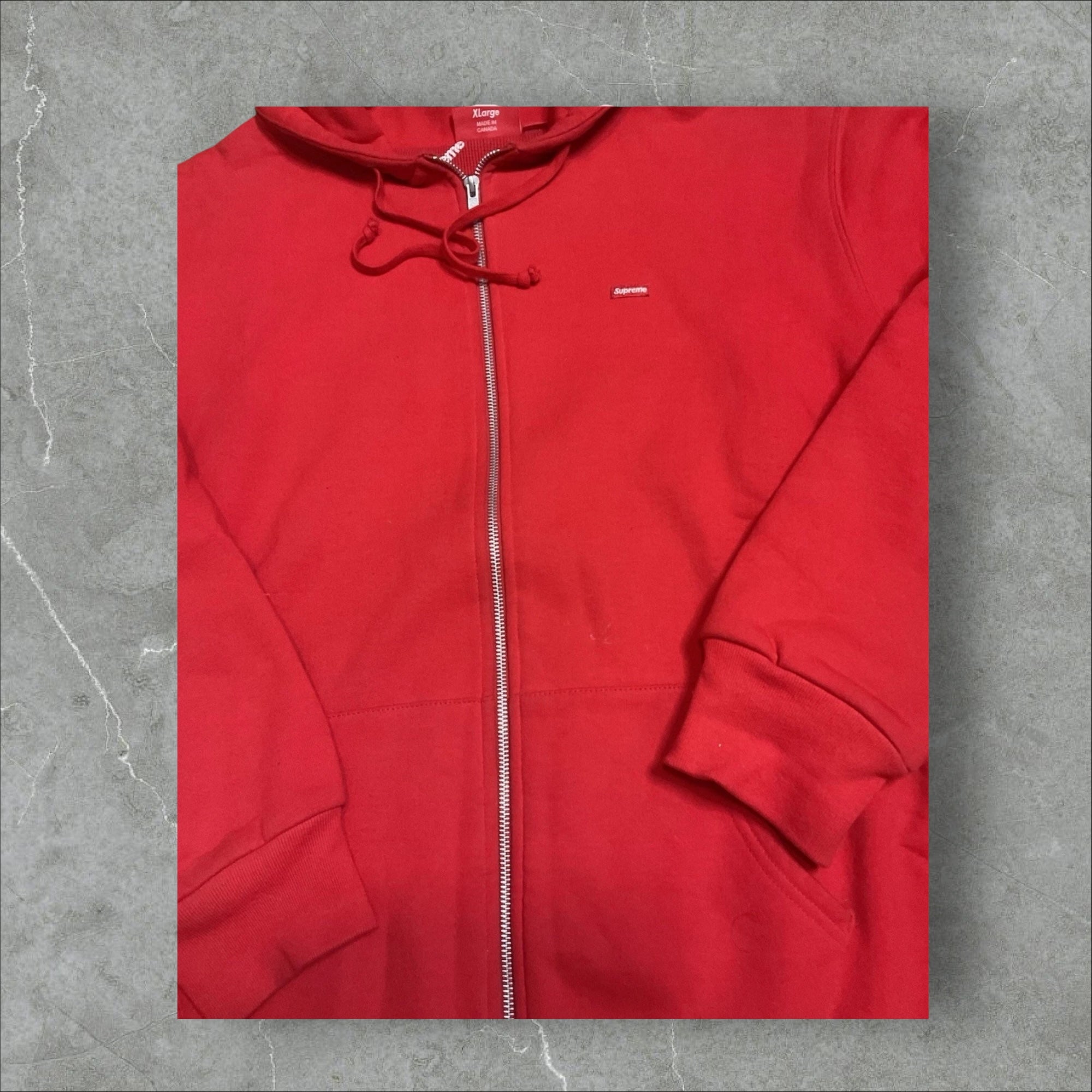 Supreme Thermal Logo Zip up Hoodie (XL)
