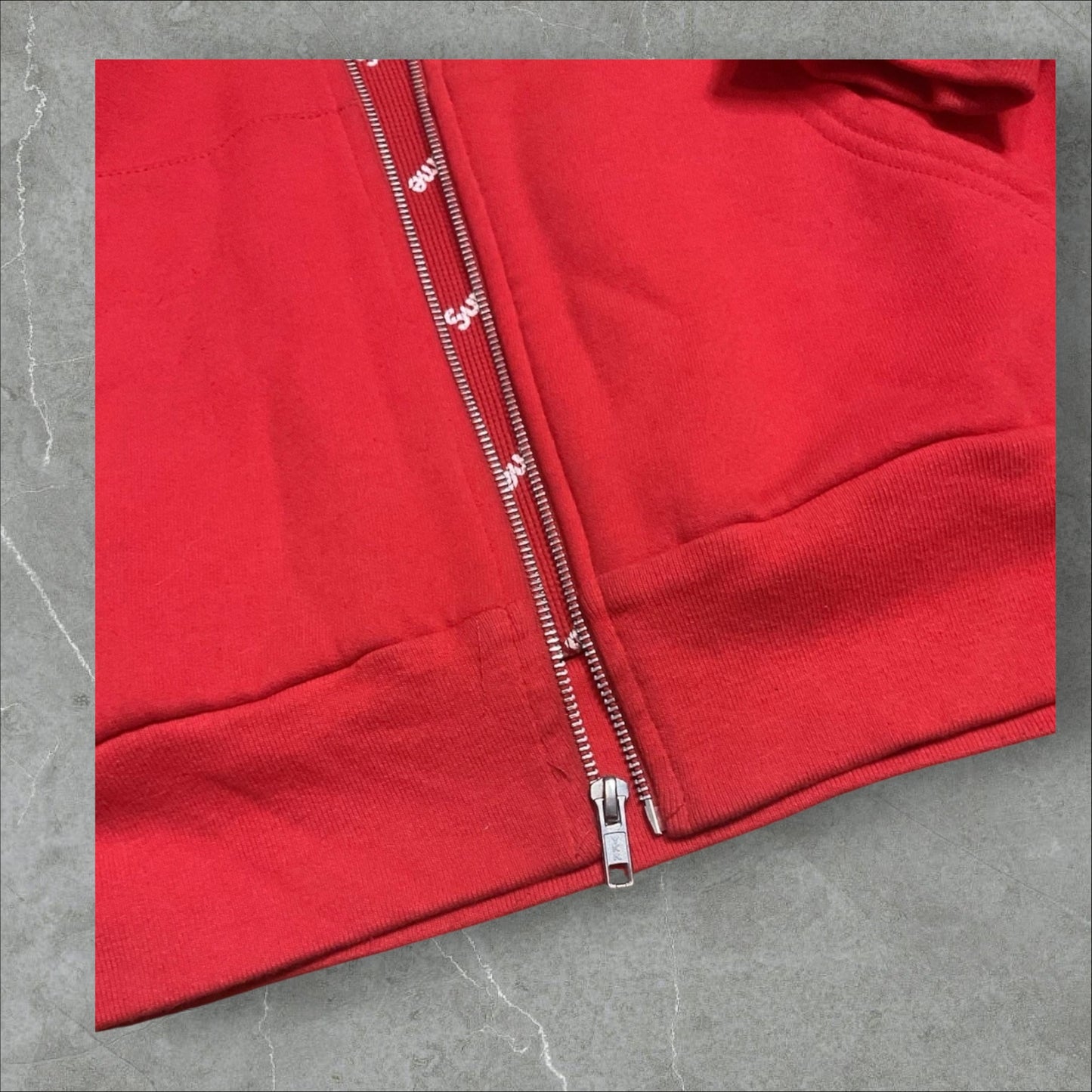 Supreme Thermal Logo Zip up Hoodie (XL)