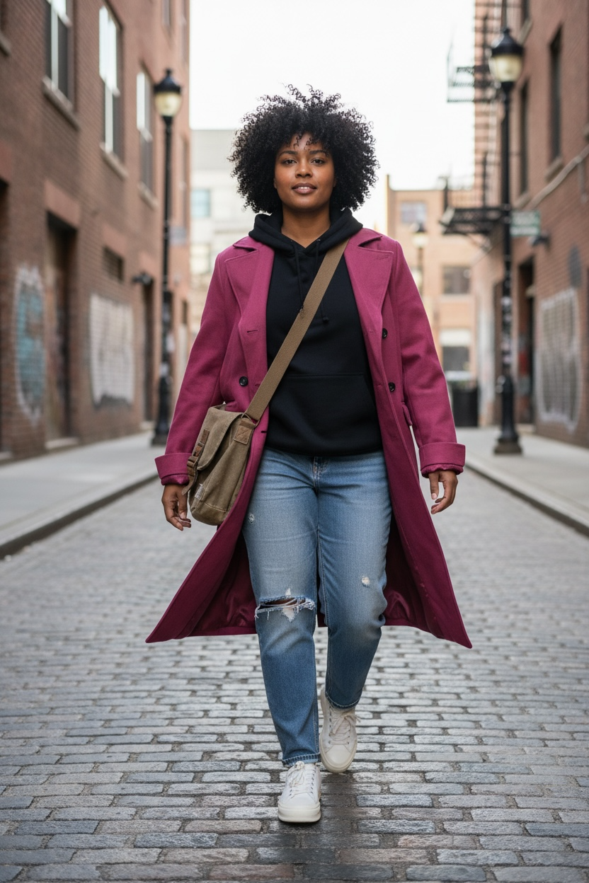 No Name Double Breasted Trench Coat (Women's XXL)