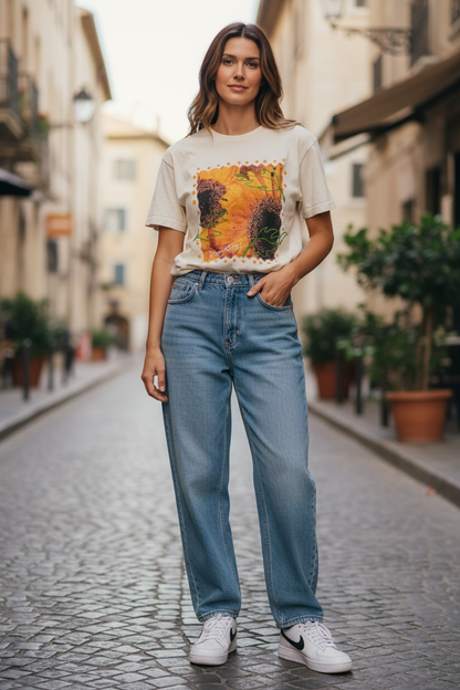 95’ Disney Pocahontas Sunflower Graphic  Tee New With Tags (L)