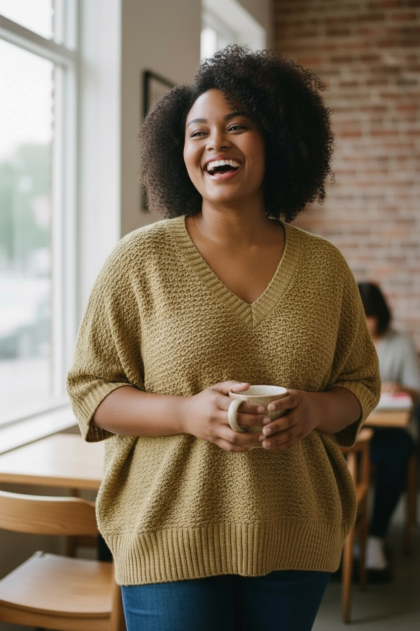 Mustard Butterfly Sweater (L)