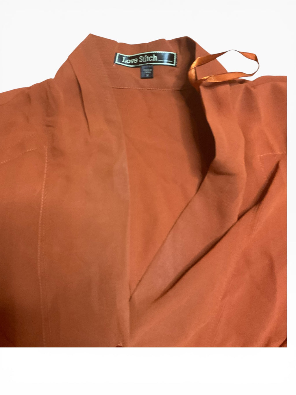 Love Stitch Rust Hi-Lo Blouse (Medium)