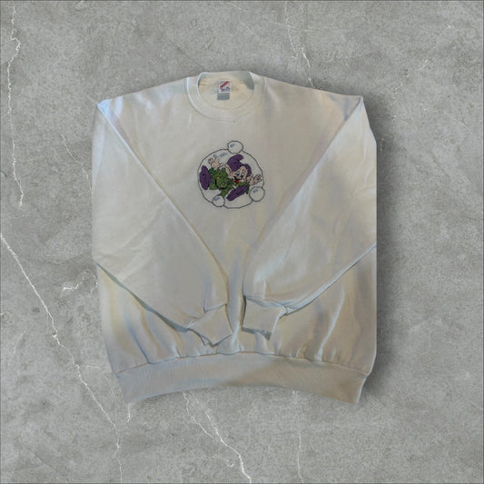 Embroidered Doopey Seven Dwarfs Crew Neck Pullover (XL)