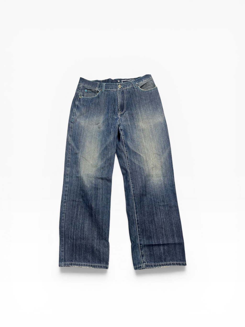 Enyce Baggy Embroidered patchwork Denim Jeans(38)
