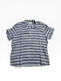 Onia’s Striped Seersucker Linen Short Sleeve Button Down (XXL)