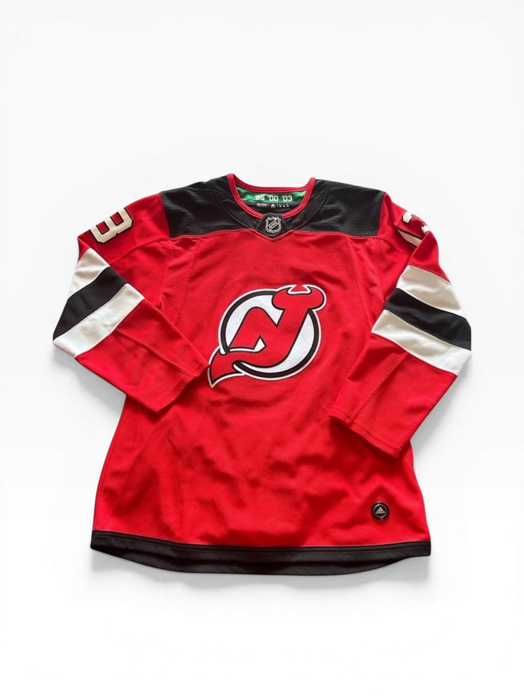 Adidas Nico Hischier New Jersey Devil Hockey Jersey (46)