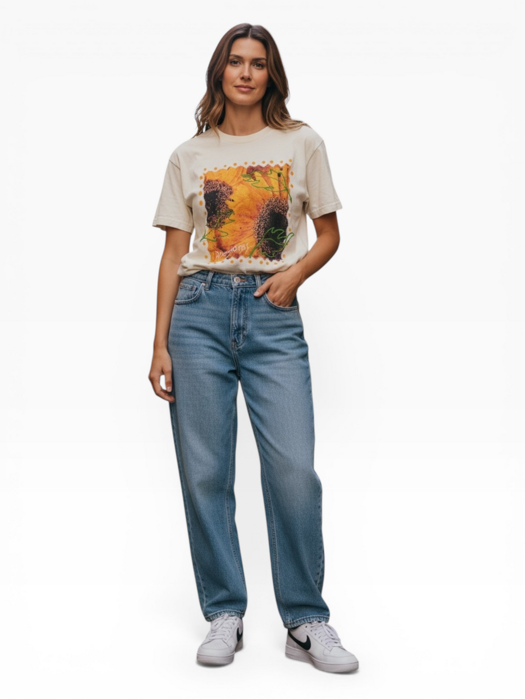 95’ Disney Pocahontas Sunflower Graphic  Tee New With Tags (L)