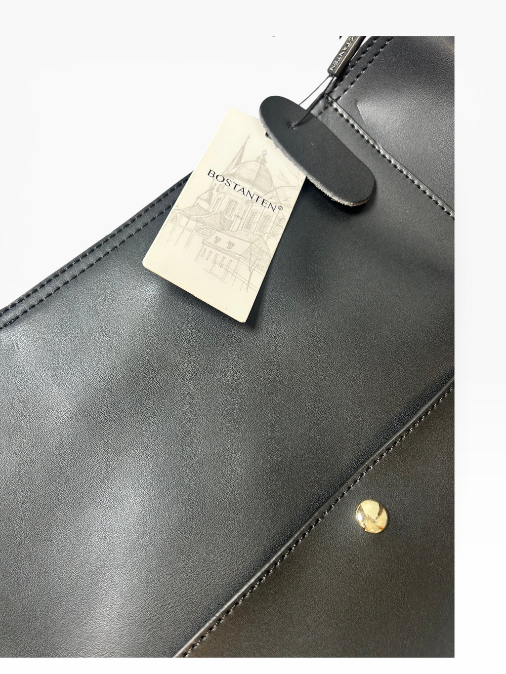 BOSTANTEN Leather Shoulder Bag (Extra Colorful Clothe Strap)