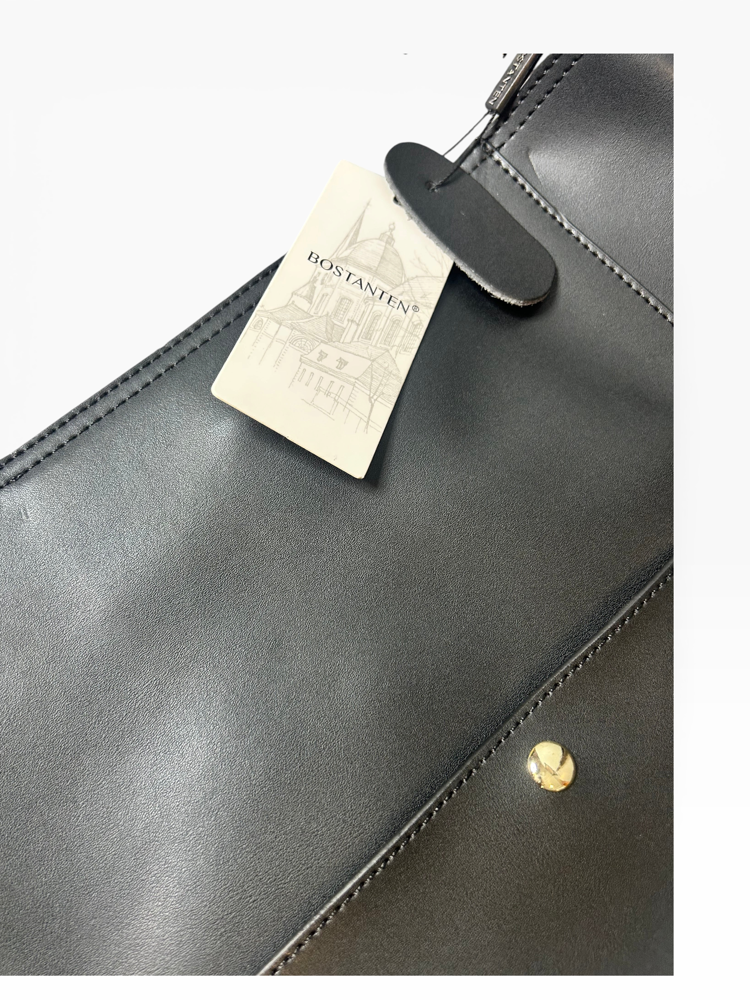 BOSTANTEN Leather Shoulder Bag (Extra Colorful Clothe Strap)
