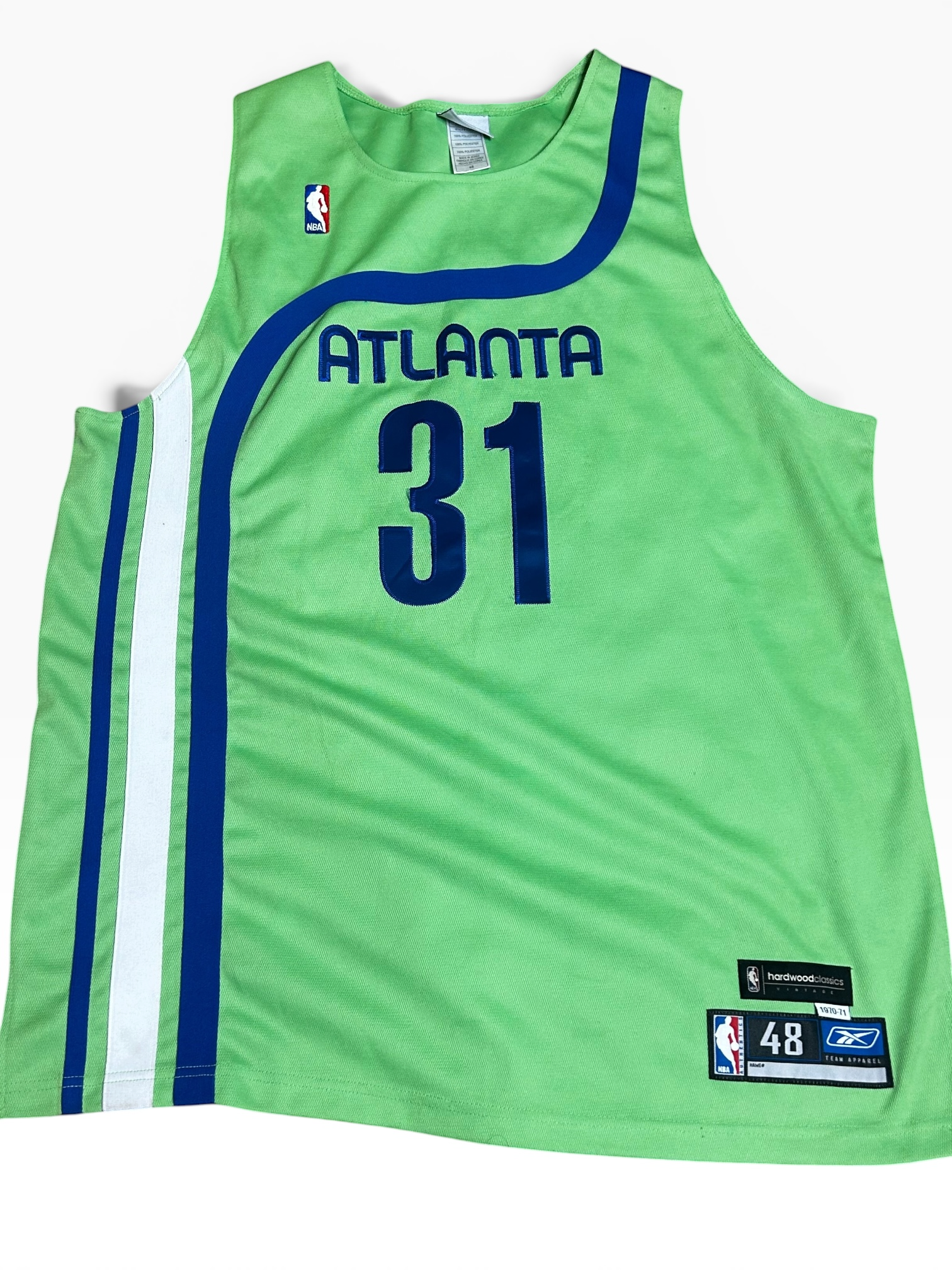 Jason Terry NBA Reebok Authentic Vintage ProCut Sewn Jersey Hawks Mavericks Jersey (48)