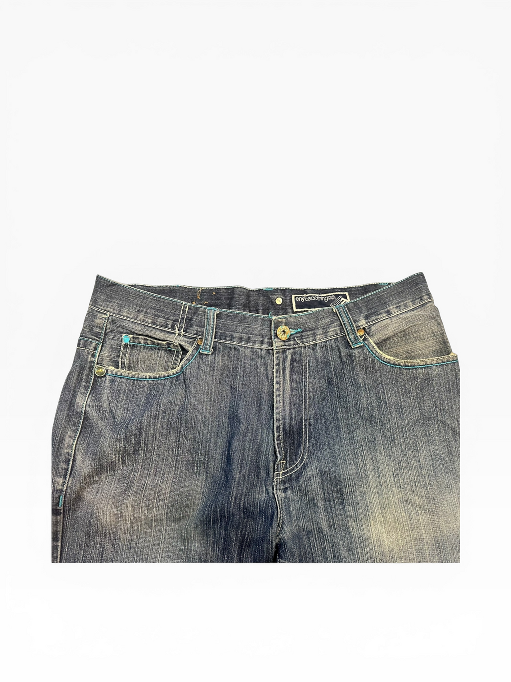 Enyce Baggy Embroidered patchwork Denim Jeans(38)