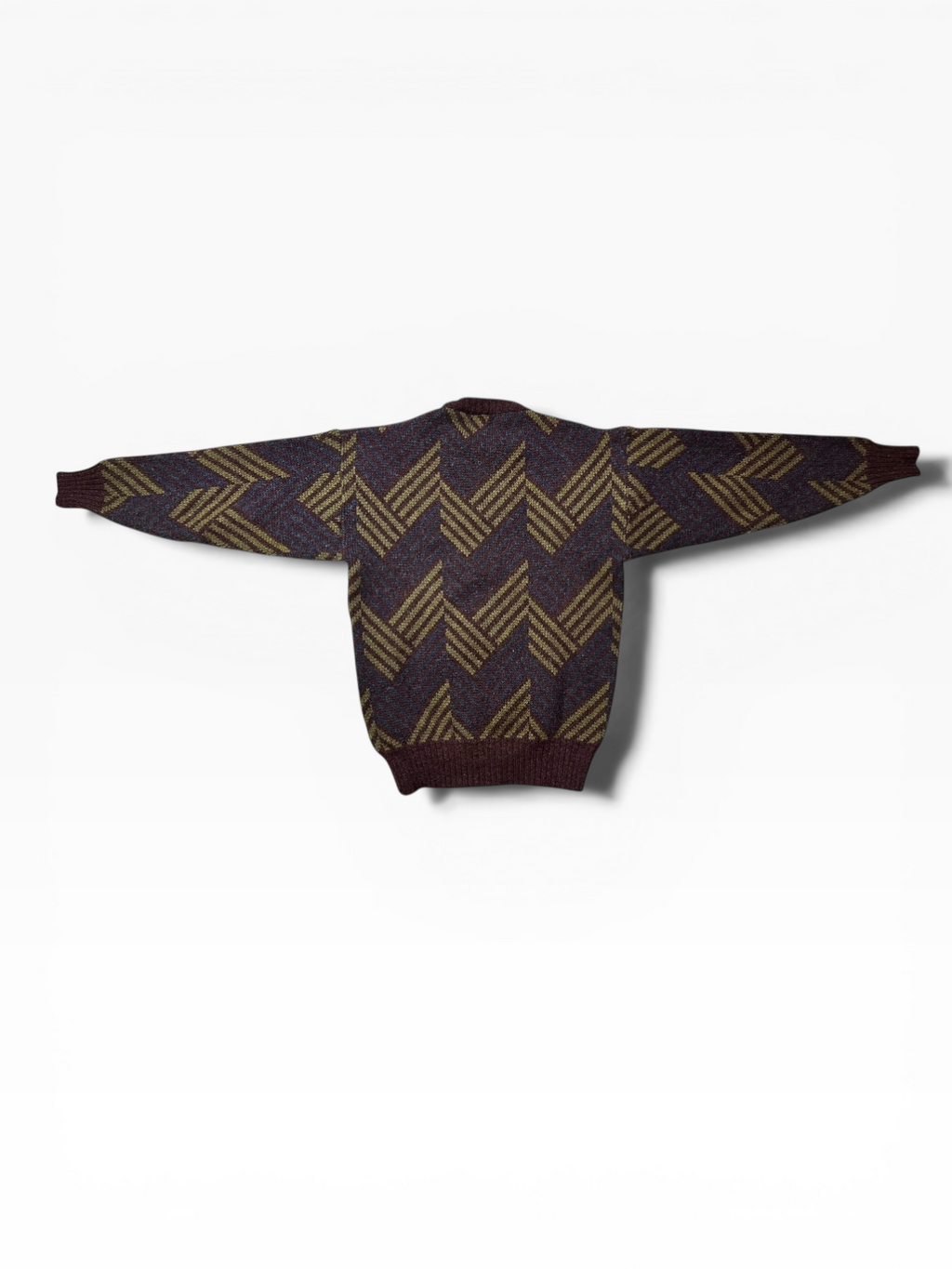 Alan Flusser 100% Wool Geometric Sweater (M)