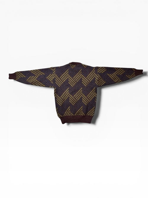 Alan Flusser 100% Wool Geometric Sweater (M)
