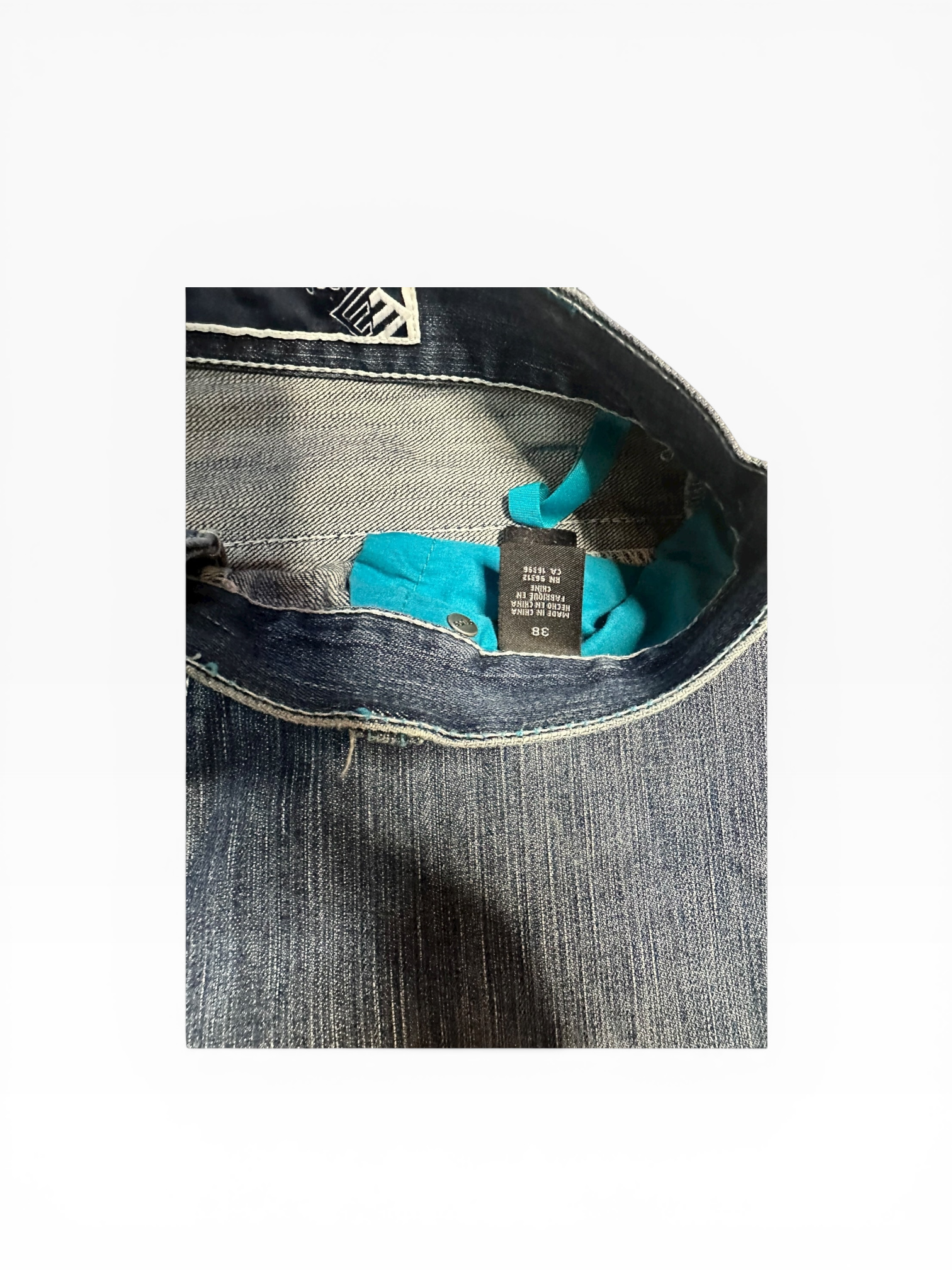 Enyce Baggy Embroidered patchwork Denim Jeans(38)