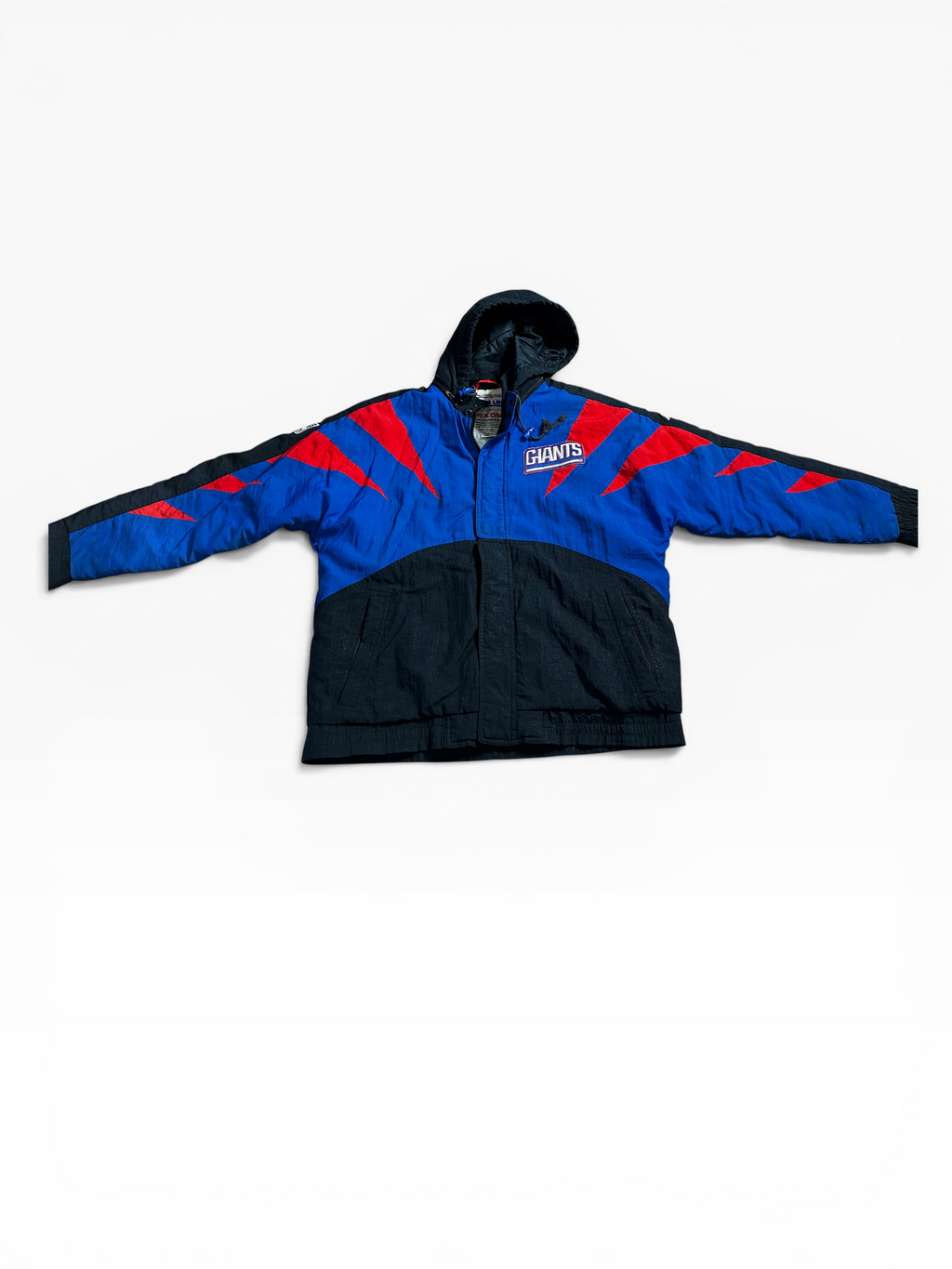 Vintage 90s New York Giants Apex One Hooded Puffer Jacket (M)