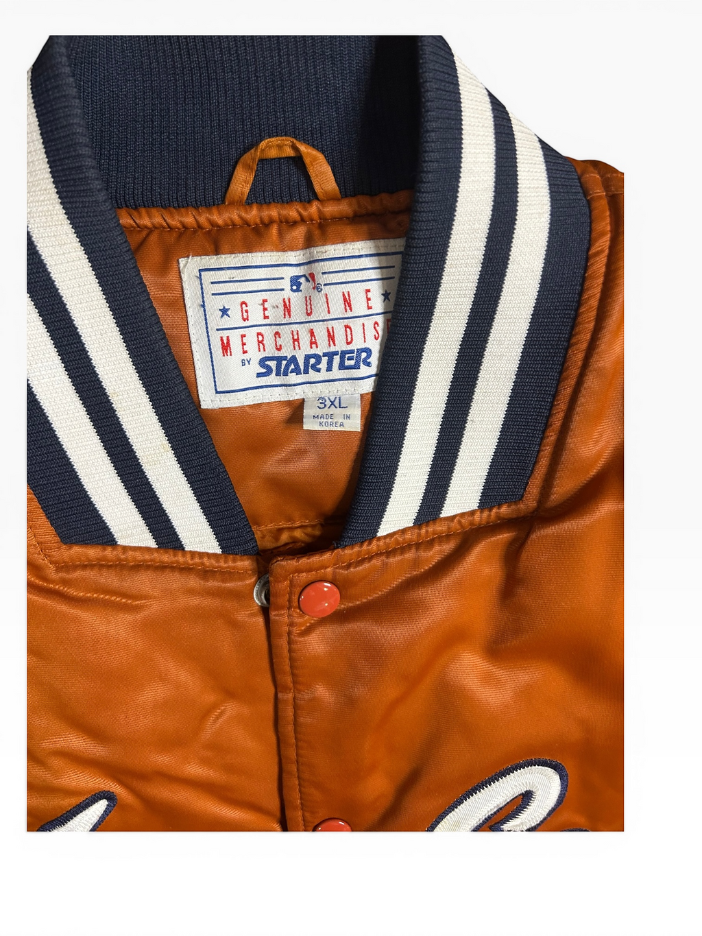 Vintage New York Yankees Starter Burnt Orange Satin Jacket Men’s (3XL)