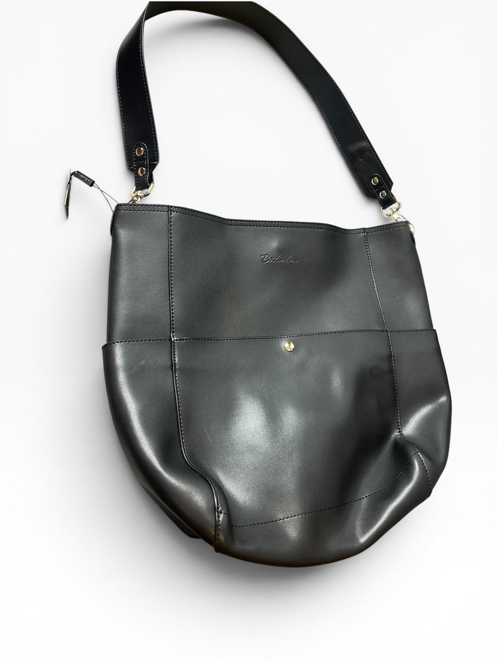 BOSTANTEN Leather Shoulder Bag (Extra Colorful Clothe Strap)