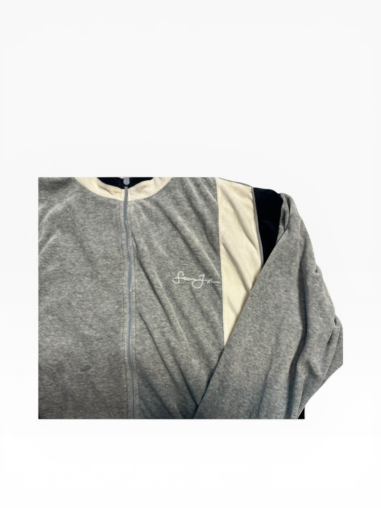 Sean John Velour Zip Up Track Jacket (XL)