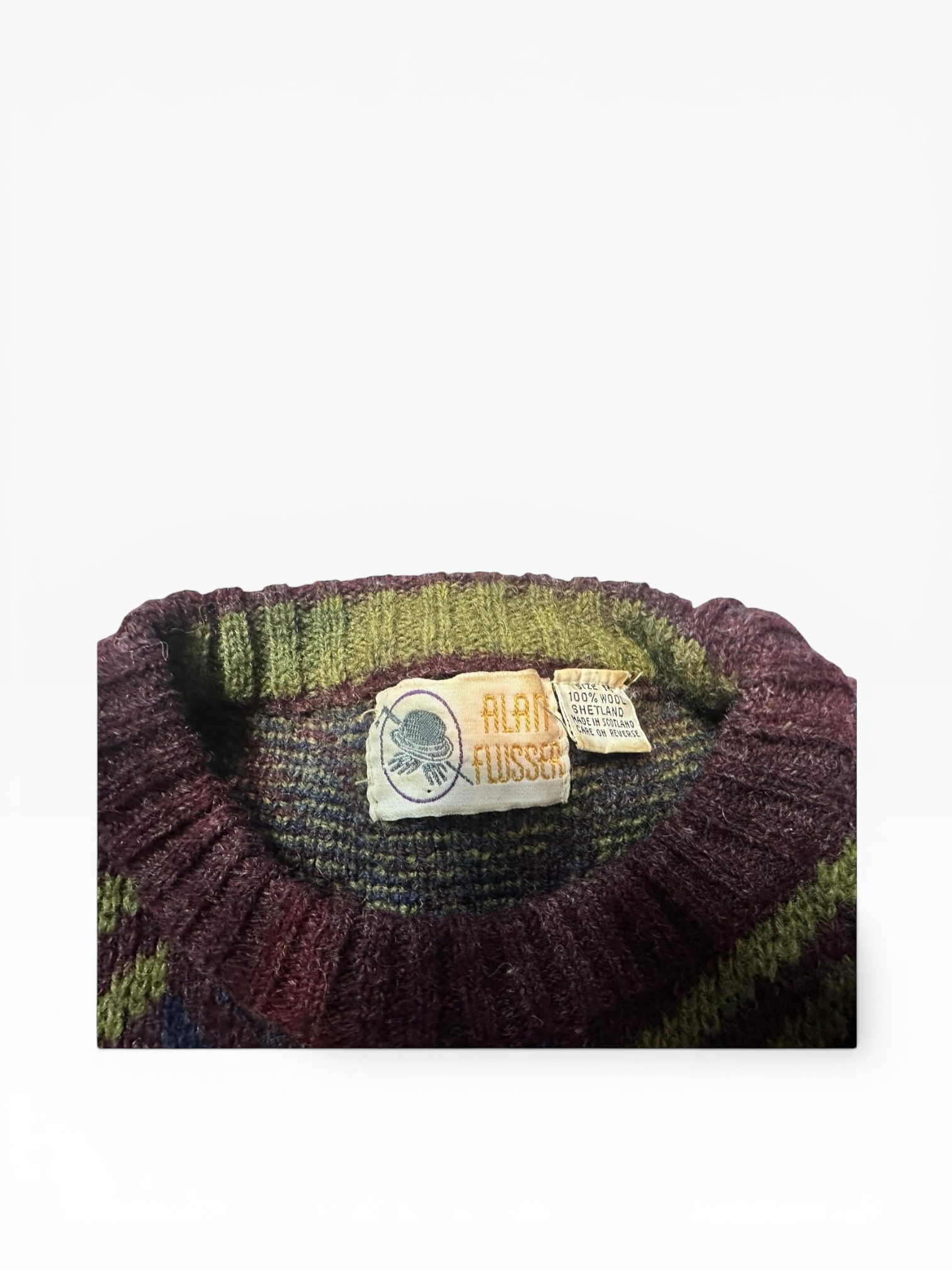 Alan Flusser 100% Wool Geometric Sweater (M)