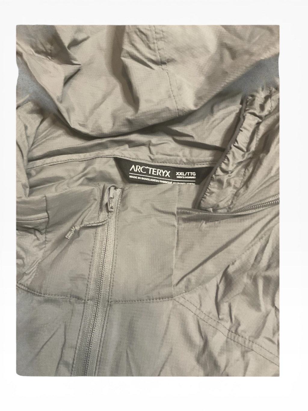 Arcteryx Grey Lightweight Packable Shell Jacket(XXL)