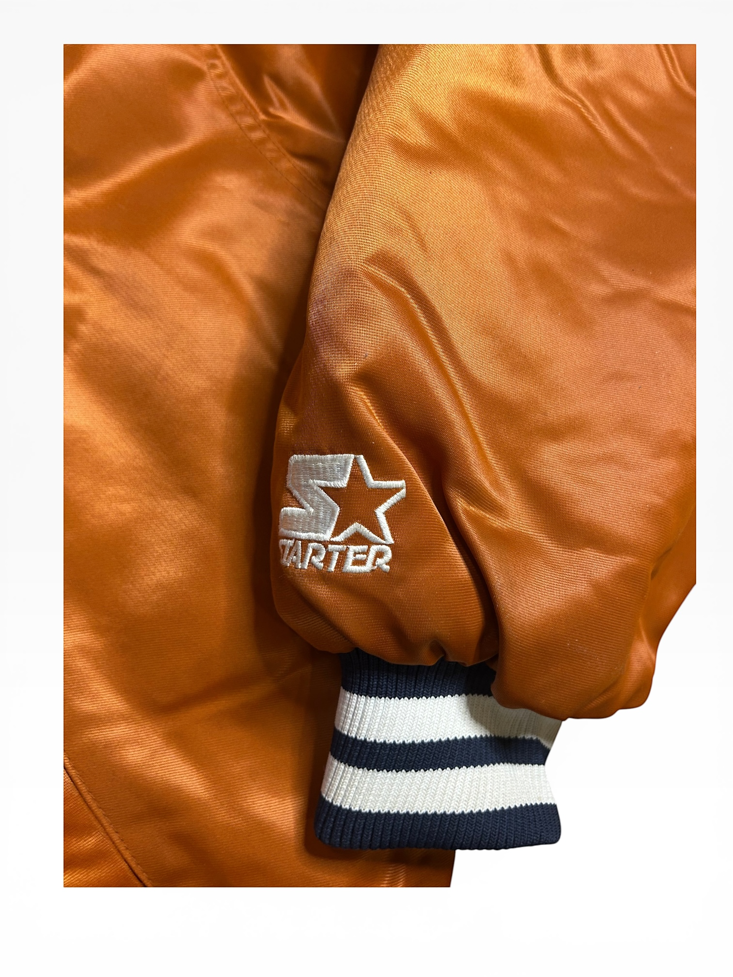 Vintage New York Yankees Starter Burnt Orange Satin Jacket Men’s (3XL)