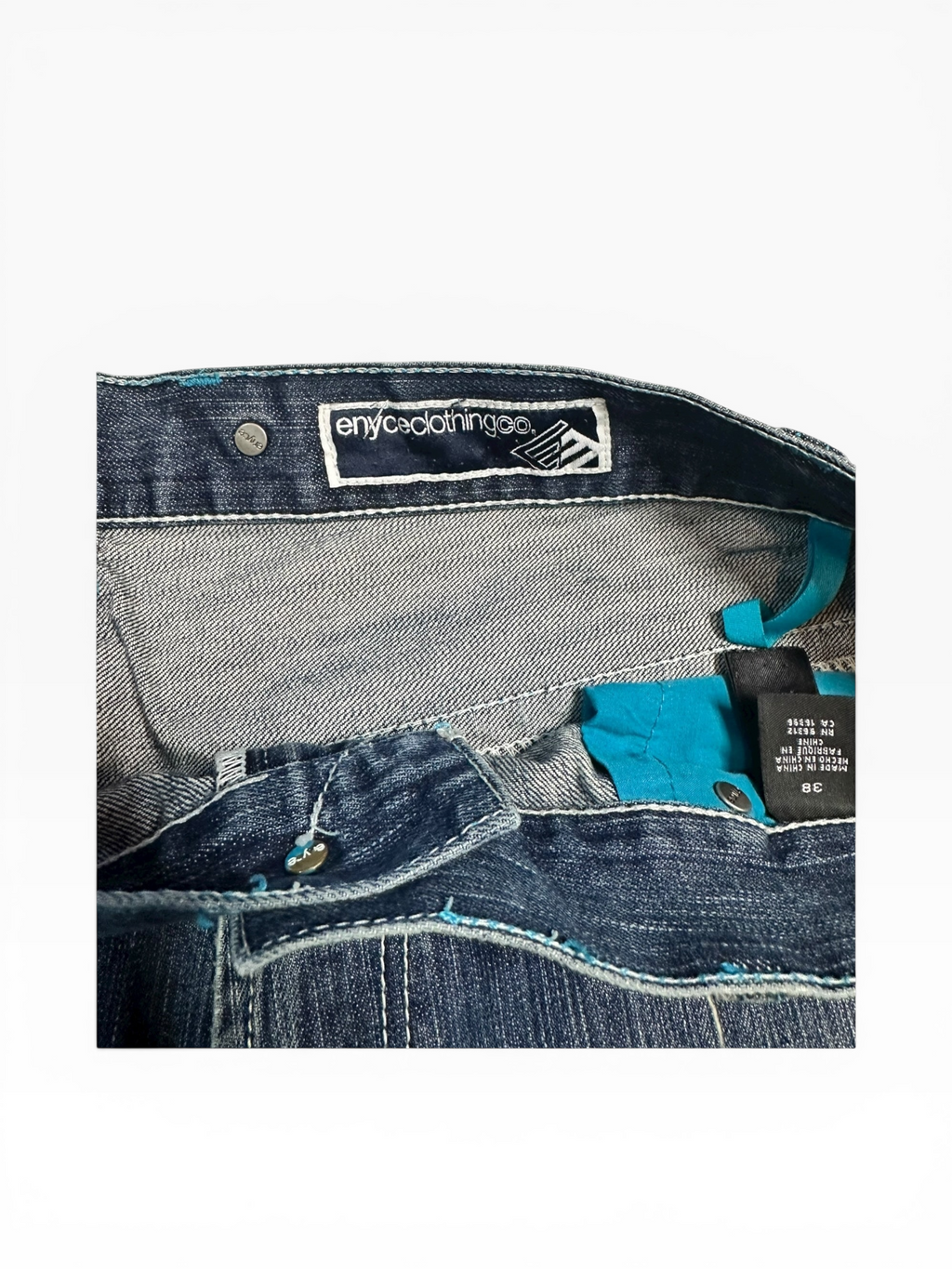 Enyce Baggy Embroidered patchwork Denim Jeans(38)