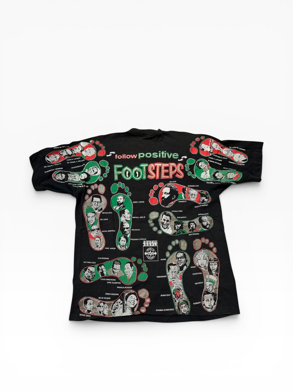 90s Kacy World Colors "Follow Positive Footsteps" Graphic Tee (XL)