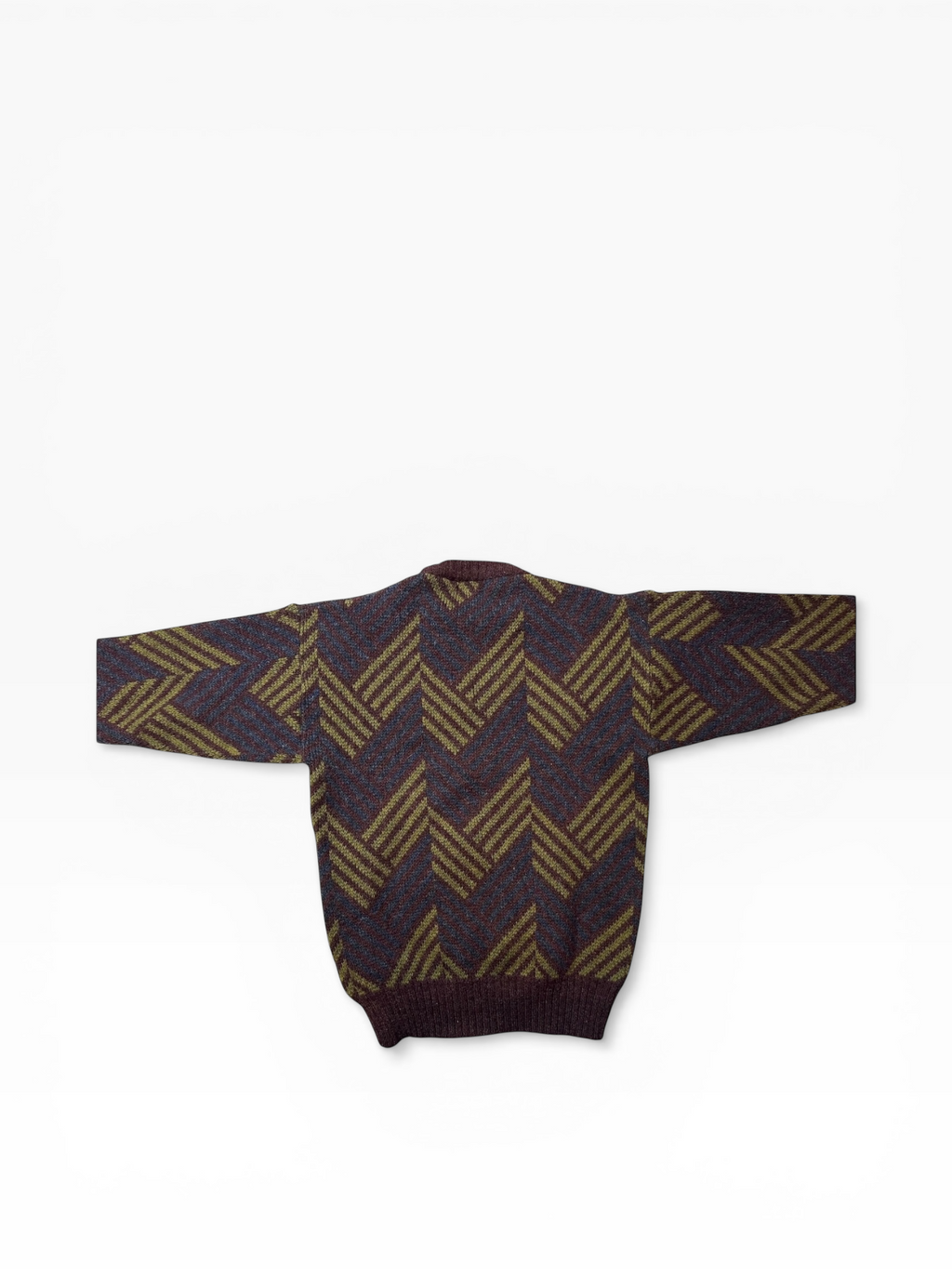 Alan Flusser 100% Wool Geometric Sweater (M)