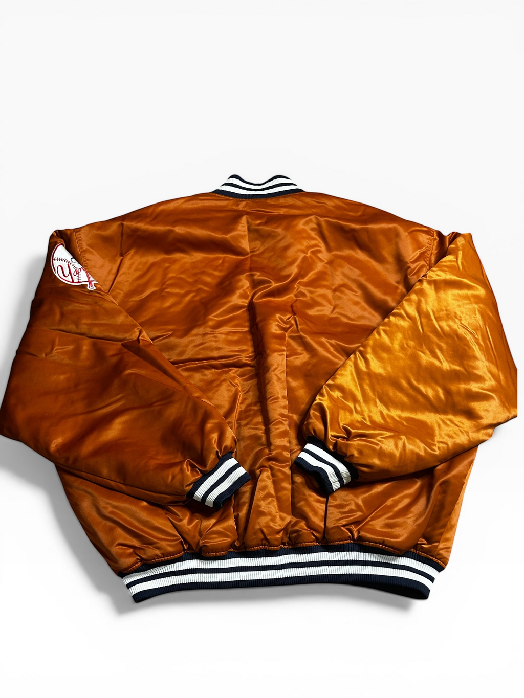Vintage New York Yankees Starter Burnt Orange Satin Jacket Men’s (3XL)