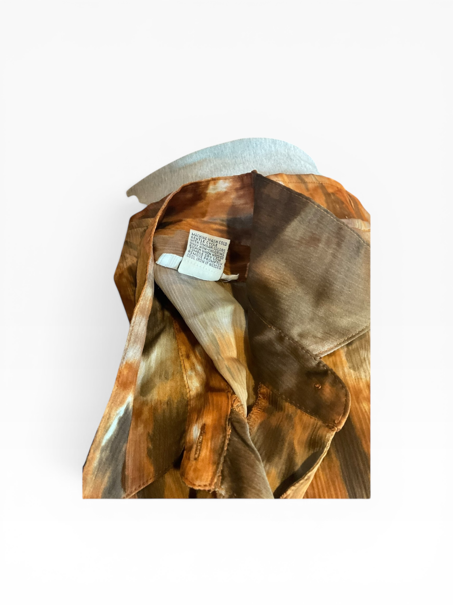 Vintage 100% Polyester Brown Blouse (L)