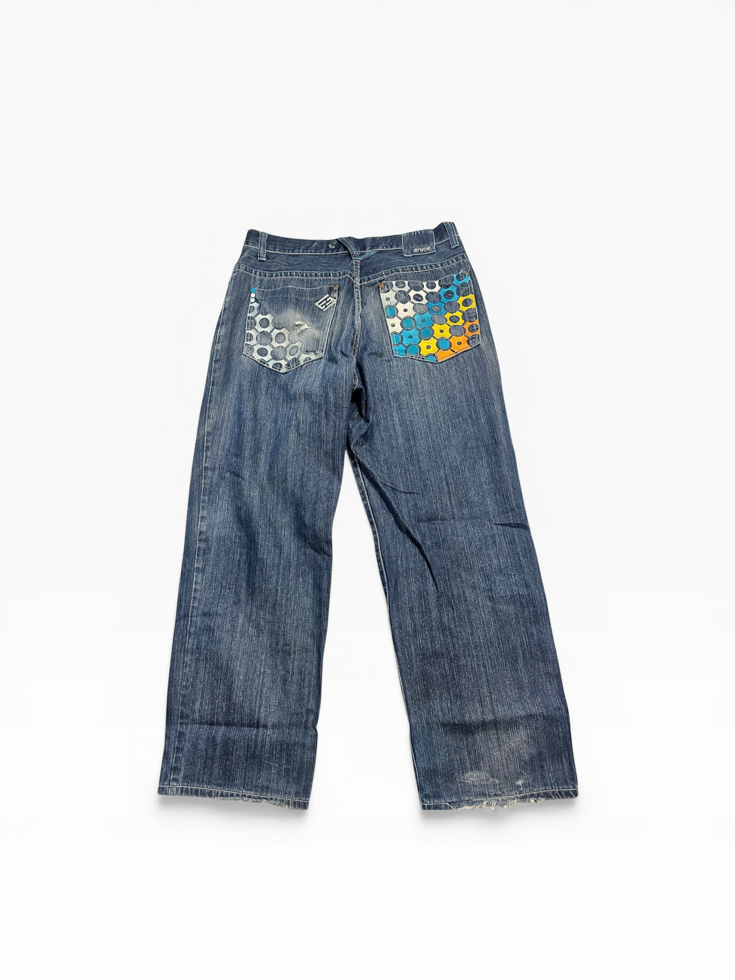 Enyce Baggy Embroidered patchwork Denim Jeans(38)