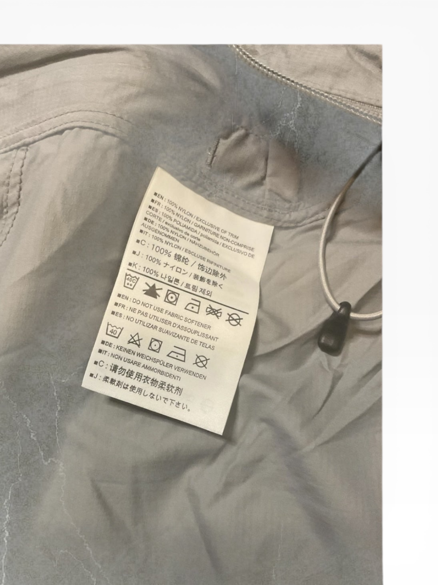 Arcteryx Grey Lightweight Packable Shell Jacket(XXL)