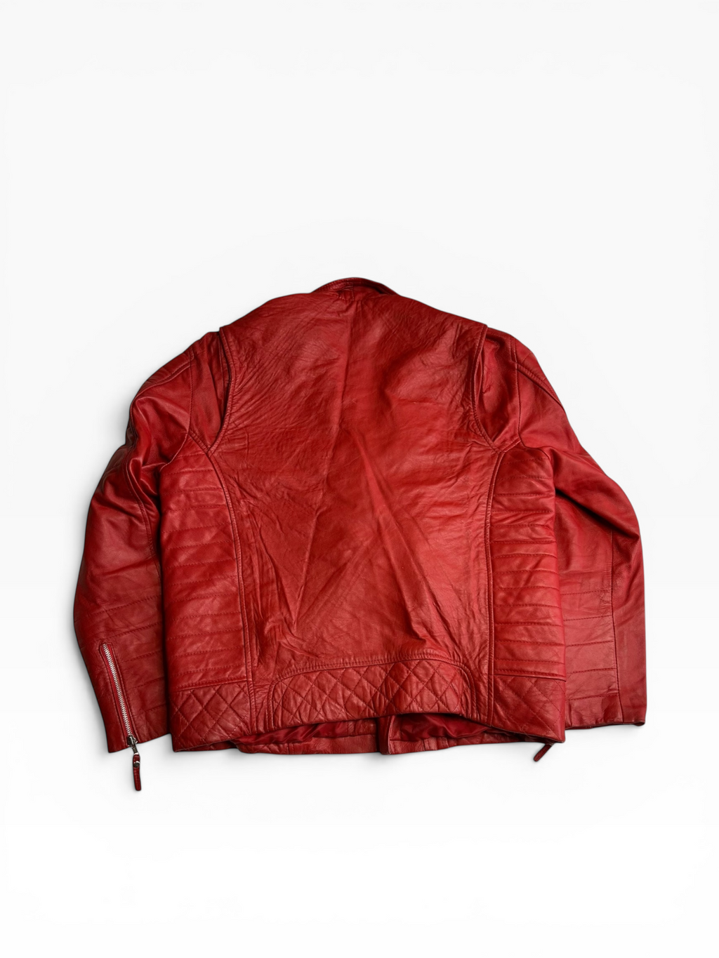 'Real Leathers' Red Leather Motto Jacket (L)