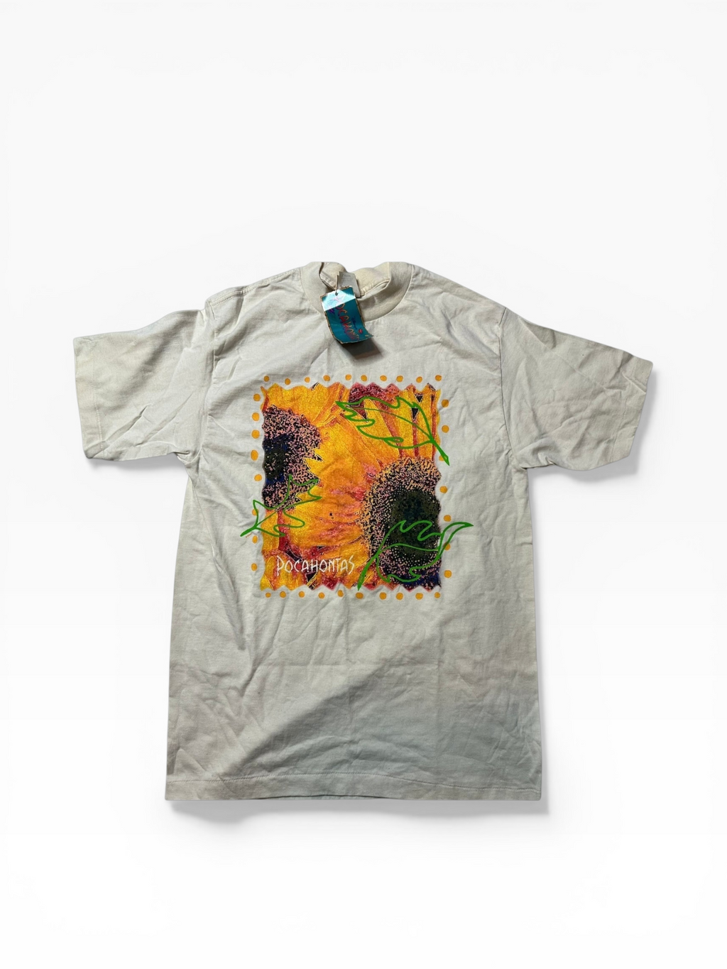95’ Disney Pocahontas Sunflower Graphic  Tee New With Tags (L)