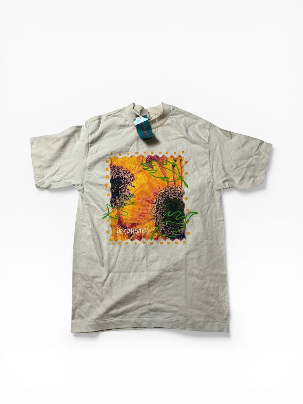 95’ Disney Pocahontas Sunflower Graphic  Tee New With Tags (L)