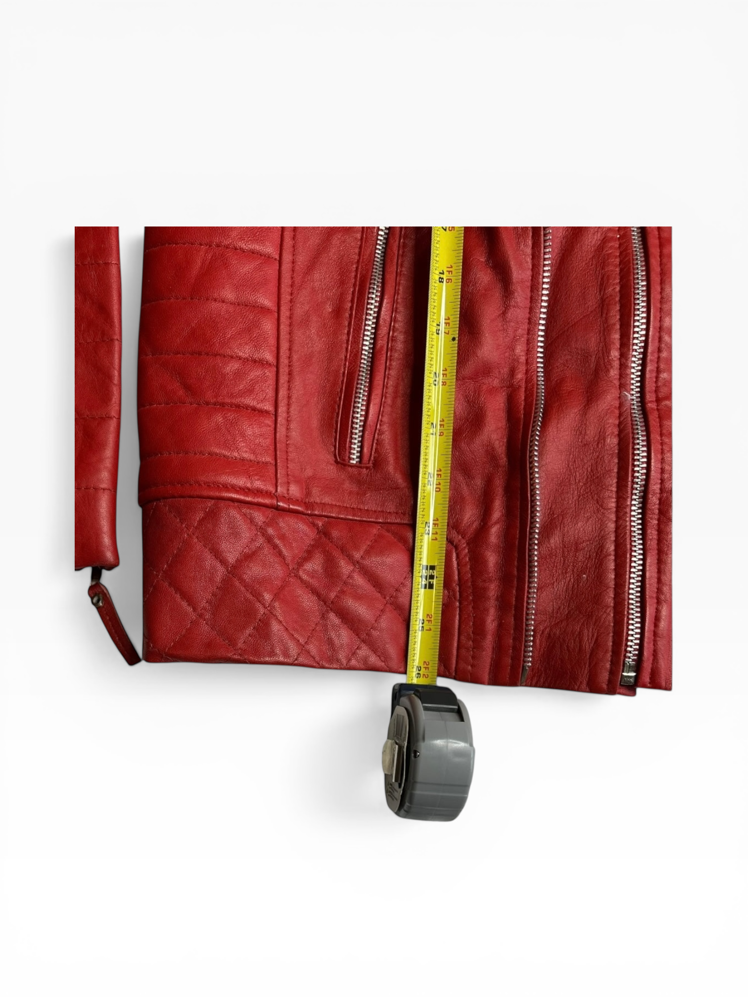 'Real Leathers' Red Leather Motto Jacket (L)